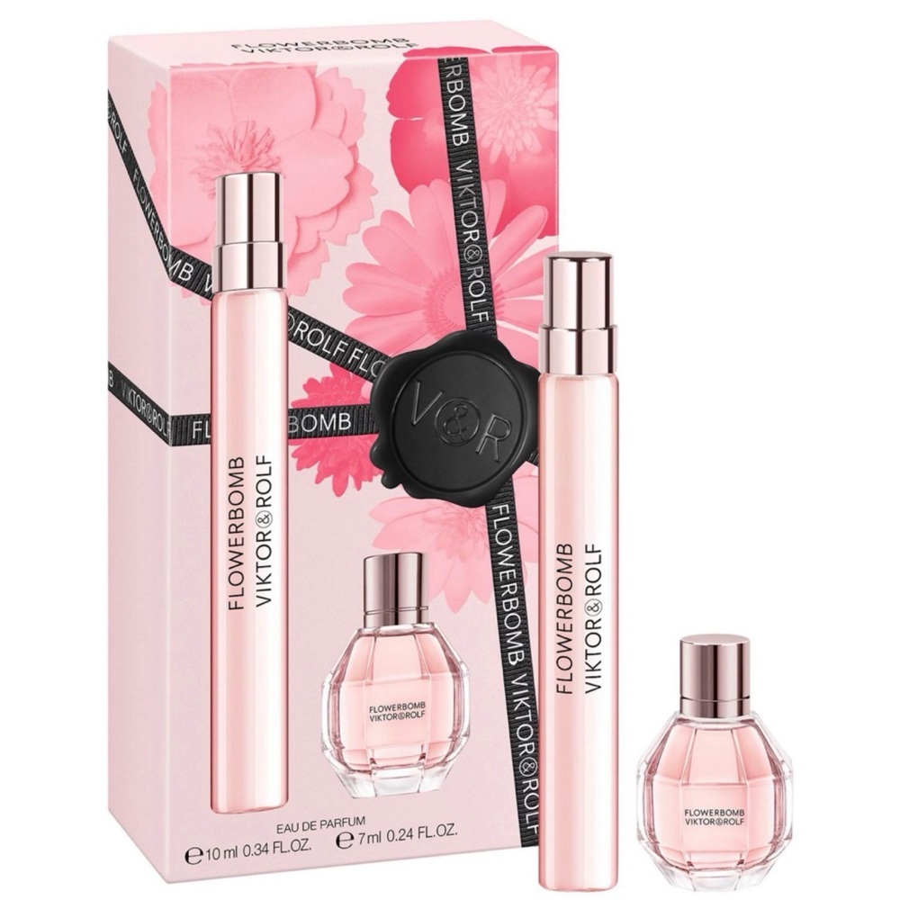 Viktor & Rolf Flowerbomb Mini Rollerball & Bottle Set - Pink